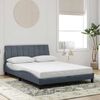 vidaXL Bed Frame without Mattress "Hanko" Dark Grey 120x200 cm Velvet