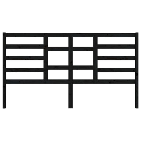 vidaXL Sänggavel svart 206x4x104 cm massiv furu