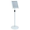 vidaXL Pedestal affischst&auml;ll Silver 33 x 33 x 126 cm PVC och st&aring;l