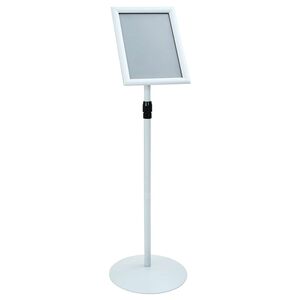 vidaXL Pedestal affischst&auml;ll Silver 33 x 33 x 126 cm PVC och st&aring;l
