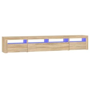vidaXL Tv-b&auml;nk med LED-belysning sonoma ek 240x35x40 cm