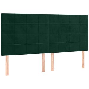vidaXL S&auml;nggavel m&ouml;rkgr&ouml;n 180x5x118/128 cm sammet