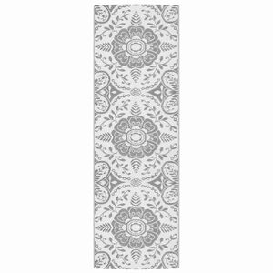vidaXL Utomhusmatta ARAKIL ljusgr&aring; 80x250 cm PP