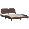 vidaXL Bed Frame without Mattress "Zadar" Brown 160x200 cm Faux Leather