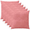 vidaXL Kudd&ouml;verdrag 6 st HEERLEN Rosa 60 x 60 cm Sammet