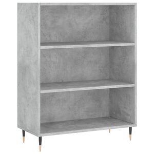 vidaXL Bokhylla betonggr&aring; 69,5x32,5x90 cm konstruerat tr&auml;