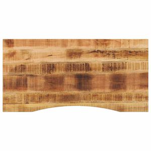 vidaXL Skrivbordsskiva med kurva 110x50x2,5 cm massivt grovt mangotr&auml;