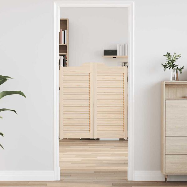 vidaXL Slagd&ouml;rrar lamelldesign 2-par 90x80 cm massiv tr&auml; furu