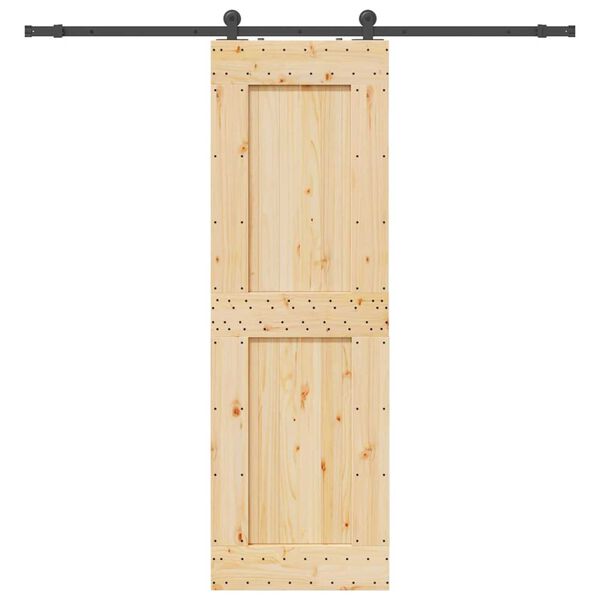 vidaXL Skjutd&ouml;rr med beslag 70x210 cm massiv furu