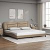 vidaXL Bed Frame without Mattress "Hvar" Cappuccino 200x200 cm Faux Leather