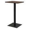 vidaXL Bistrobord m&ouml;rk ask 70x70x107 cm