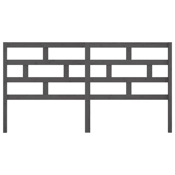 vidaXL S&auml;nggavel gr&aring; 186x4x100 cm massiv furu