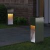 vidaXL Solcell LED-v&auml;gbelysning 2 pcs Silver Galvaniserad