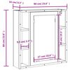 vidaXL Spegelskåp för badrum rökfärga ek 60x16x60 cm konstruerat trä
