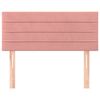 vidaXL Sänggavel rosa 100 x 5 x 78/88 cm sammet