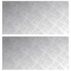 vidaXL Trappsteg Rektangul&auml;r 2 pcs Silver 60 x 30 cm Aluminium
