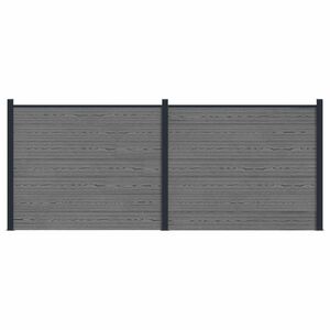 vidaXL St&auml;ngselpanel 2 pcs WPC och aluminium Gr&aring;