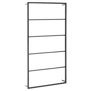 vidaXL Handduksh&auml;ngare svart 60x10x116 cm st&aring;l