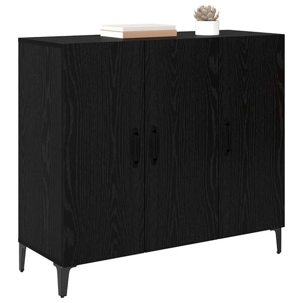vidaXL Sideboard Svart ek 34 x 90 x 80 cm Konstruerat tr&auml;