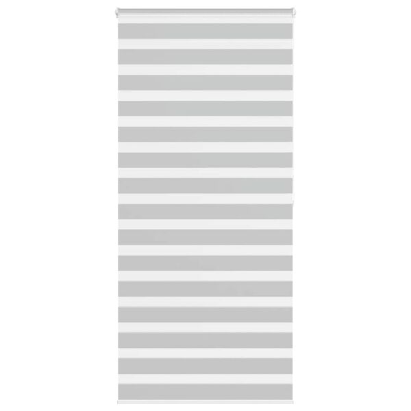 vidaXL Rullgardin zebra ljusgrå 105x200 cm tyg bredd 100,9cm polyester