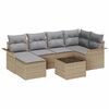 vidaXL Tr&auml;dg&aring;rdsoffset 7 st Beige konstrotting