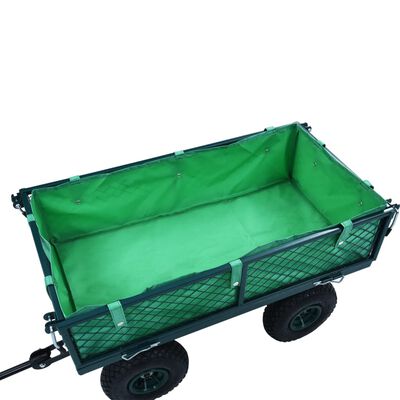 vidaXL Innerfoder till trädgårdsvagn grön tyg
