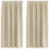 vidaXL M&ouml;rkl&auml;ggningsgardiner 2 pcs Kr&auml;m 140 x 175 cm Sammet