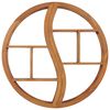 vidaXL Yin yang-vägghylla 100x20x100 cm massiv teak