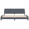 vidaXL Bed Frame without Mattress Dark Grey 200x200 cm Velvet
