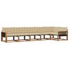 vidaXL Utomhussoffset 6 st Naturlig och Beige