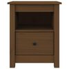vidaXL S&auml;ngbord honungsbrun 40x35x49 cm massiv furu