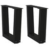 vidaXL Soffbordsben V-formade 2 st svarta 40x(30-31,3) cm st&aring;l