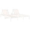 vidaXL Sols&auml;ngar 2 st vit 199,5x60x74 cm massiv furu