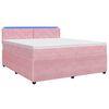 vidaXL Kontinentals&auml;ng med madrass Rosa 140 x 190 cm Sammet