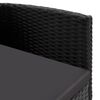 vidaXL Trädgårdsstolar med dynor 4 st svart konstrotting