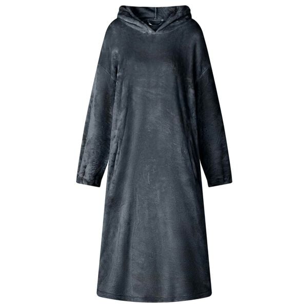 vidaXL Filt-hoodie M&ouml;rkbl&aring; s Flanell