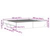 vidaXL Sängram utan madrass rökt ek 180x200cm konstruerat trä