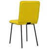 vidaXL Matstolar 2 st gul sammet