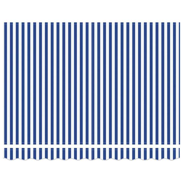vidaXL Utf&auml;llbar markis Bl&aring; och Vit 300 x 250 cm Polyester och metall