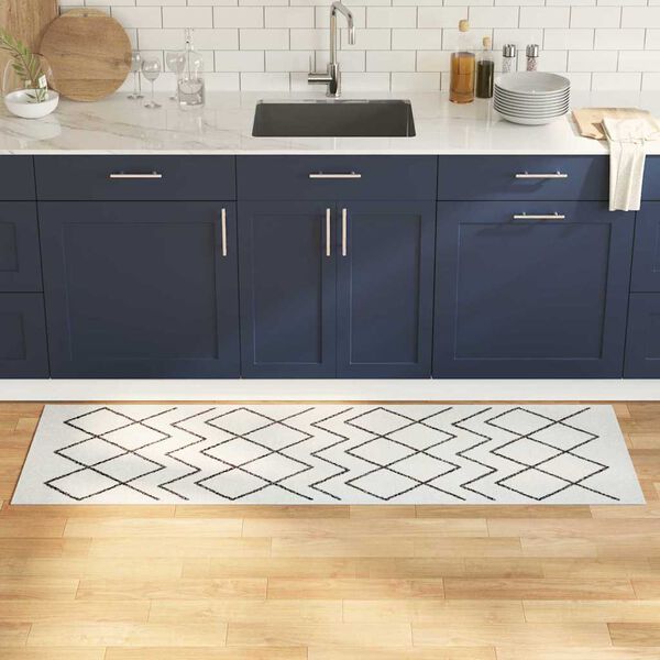 vidaXL Köksmatta Vit 180 x 60 cm Sammet