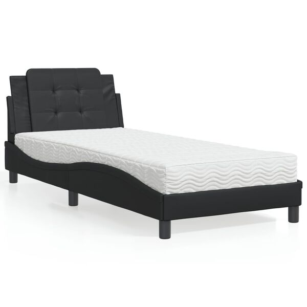vidaXL Bed Frame without Mattress "Zadar" Black 90x190 cm Velvet