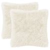 vidaXL Kudd&ouml;verdrag 2 st HEERLEN Vit 30 x 30 cm PV Fleece