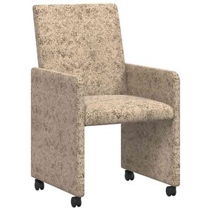 vidaXL Matstolar med hjul med hjul 2 pcs Ljusgr&aring; 57 x 66 x 94 cm