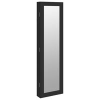 vidaXL Spegelskåp svart väggmonterat 30x8,5x106 cm