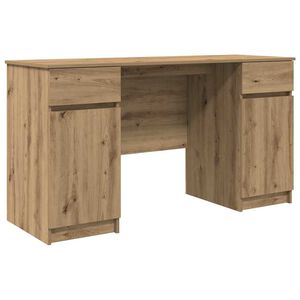 vidaXL Skrivbord artisan ek Konstruerat tr&auml; 140 x 49 x 76 cm
