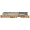 vidaXL 7 Stycke Utomhussoffset Polyester Vit