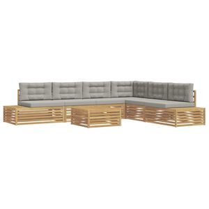 vidaXL 7 Stycke Utomhussoffset Polyester Vit