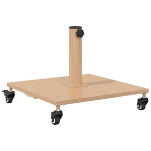 vidaXL Parasollfot 26.75 kg Ljust Tr&auml; Fyrkantig Justerbar
