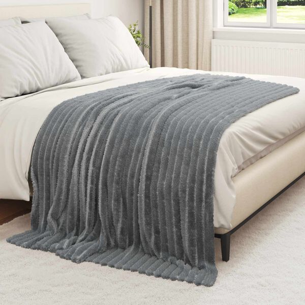vidaXL Filtar 6 pcs M&ouml;rkgr&aring; 200 x 150 cm Fleece