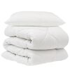 vidaXL Dunt&auml;cke med kudde 2 pcs Vit Mikrofiber